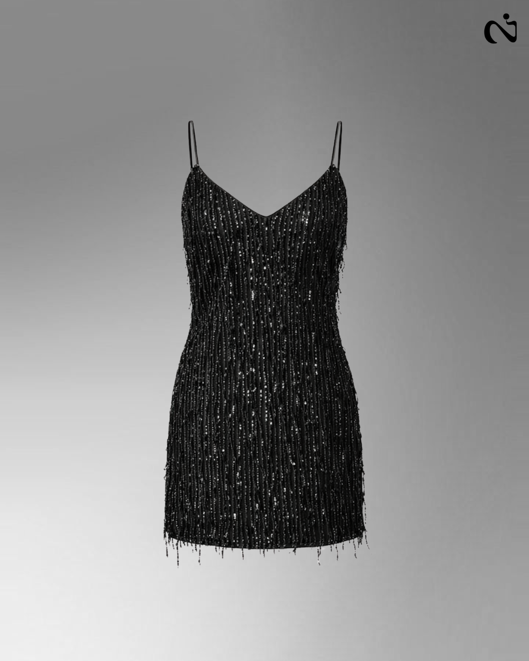 ON4526-VESTIDO VAINA LENTEJUELAS